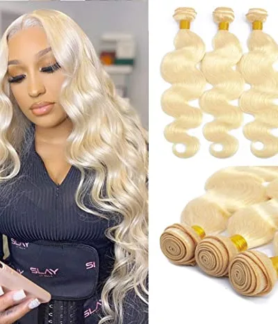613 Blonde Body Wave Bundle Indian Virgin Human Hair(Premium)