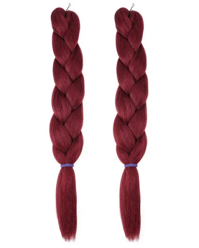 2X PRE-STRETCHED BRAID 48″100% Kanekalon #Burgundy