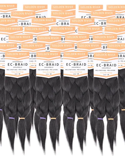 2X PRE-STRETCHED BRAID 48″100% Kanekalon #1