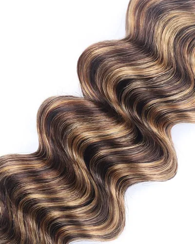 Highlight Ombre #P4/27 Deep Wave Indian Virgin Hair Bundle (Premium)