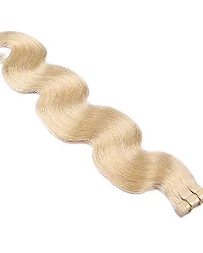 10A Blonde Body Wave Tape Ins Human Hair Extension #613