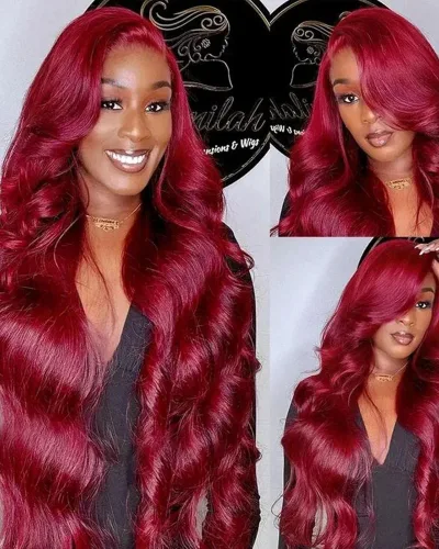 99J Burgundy Body Wave 13x4 Lace Front Wig