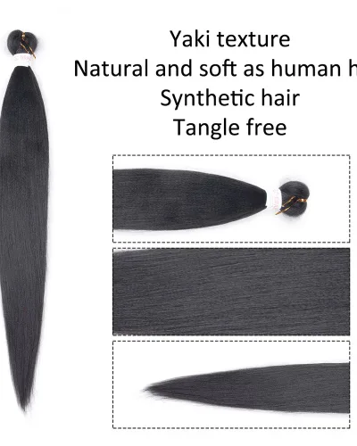 EZ Braid #2 Pre Stretched Braiding Hair 26" Yaki Synthetic Hair
