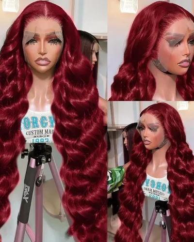 99J Burgundy Body Wave 13x4 Lace Front Wig