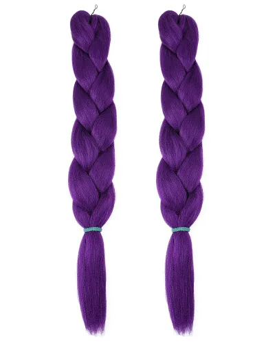 2X PRE-STRETCHED BRAID 48″100% Kanekalon #Purple