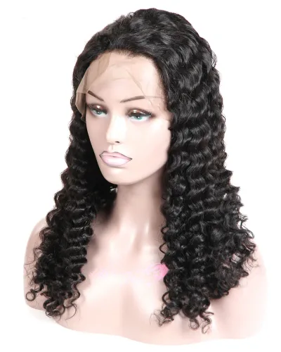Deep Wave 13x4 Lace Front Pre-Plucked Virgin Hair Wig