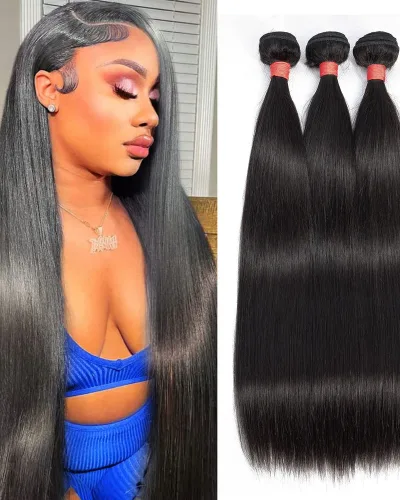 Straight Indian Virgin Human Hair Bundle(Premium)