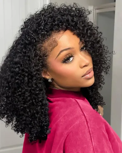 Kinky Curly Half Wigs One Fit All