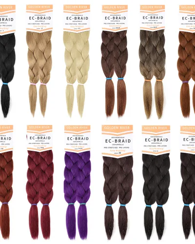 2X PRE-STRETCHED BRAID 48″100% Kanekalon Multi-color available