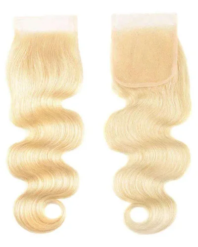 #613 Body wave Blonde HD Lace Closure 4"x4"