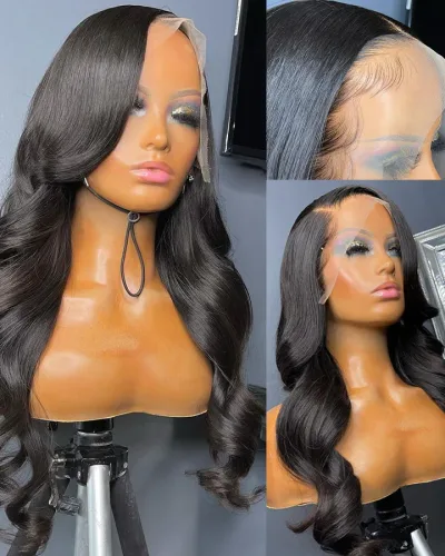 Body Wave Wigs 13x6 Lace Front 180% Density Pre-Plucked Virgin Human Hair