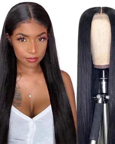 4X4 Lace Closure Straight Wigs Virgin Human Hair