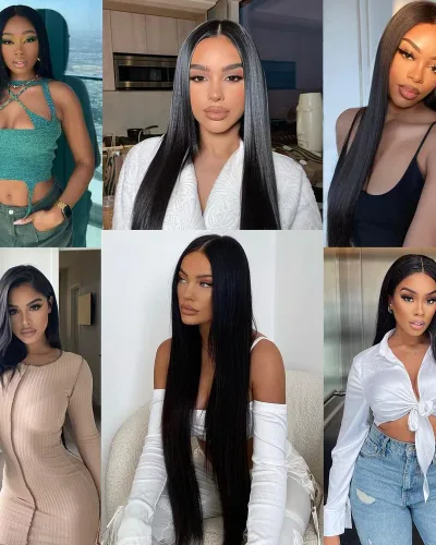 Straight Wigs 13x6 Front Pre-Plucked Virgin Human Hair