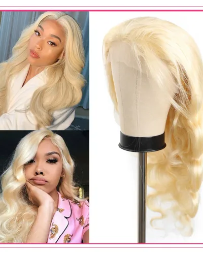 #613 Blonde 13x4 HD Lace Front Wigs-Body Wave Human Hair Blonde Wigs