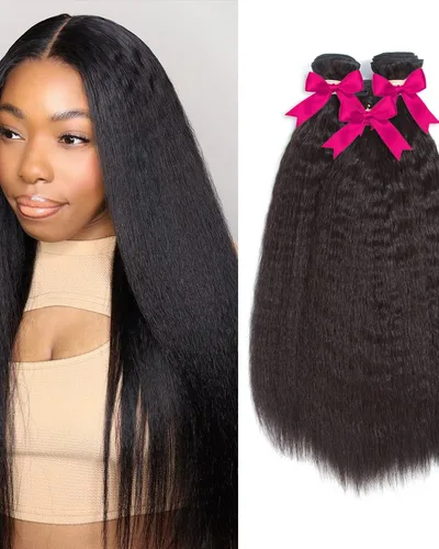 Kinky Straight 100% Brazilian Human Hair Bundle(Value)