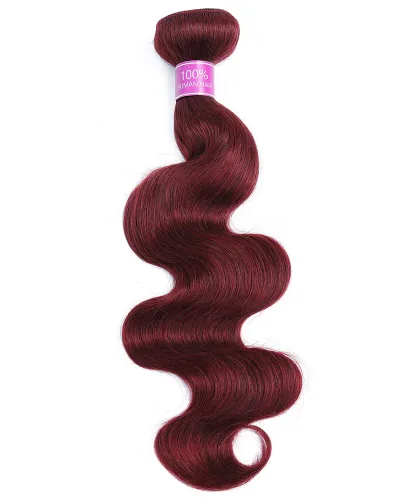 Brazilian Body Wave 99J Burgundy Human Hair Bundle(Value)