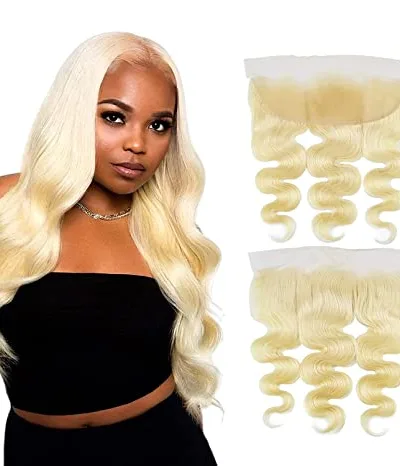 #613 13*4 Bodywave Blonde Human Hair HD Lace Frontal