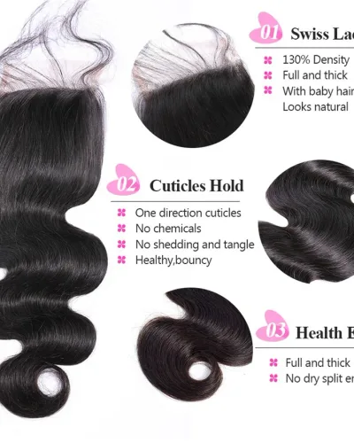 Body Wave Lace Closure 4"x4"