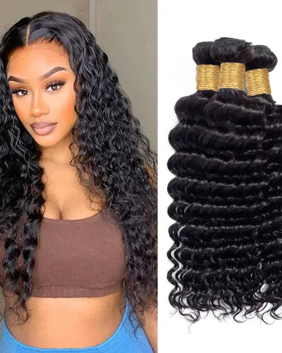 Deep Wave Brazilian Human Hair Bundle(Value)