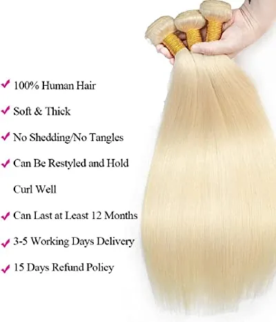 #613 Blonde Straight Bundle Indian Virgin Human Hair(Premium)