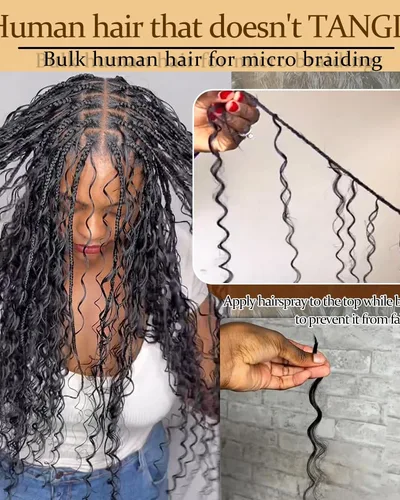 Deep Wave Bulk 100% Human Hair for Braiding