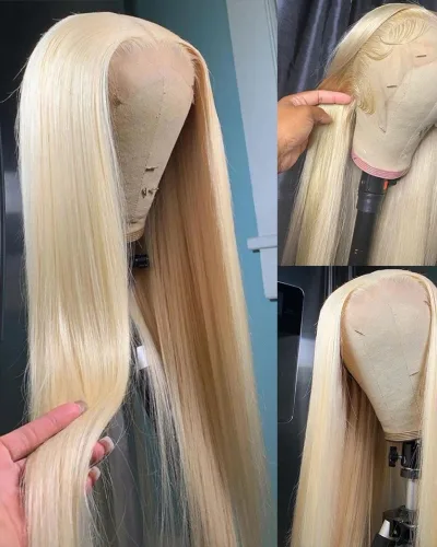 #613 Blonde 13x4 HD Lace Front Wigs Straight Human Hair Blonde Wig