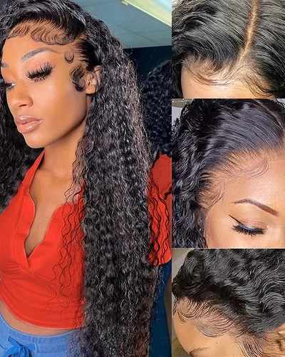 8A Deep Wave Wigs 13x4 Lace Front 130% density