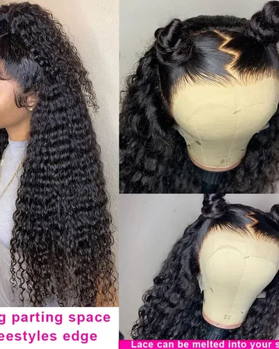 8A Deep Wave Wigs 13x4 Lace Front 130% density