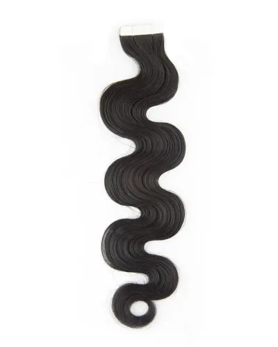 10A Body Wave Tape Ins Human Hair Extension Natural Black