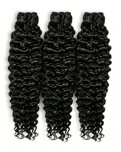 Burmese Curly Indian Virgin Hair Bundle (Premium)