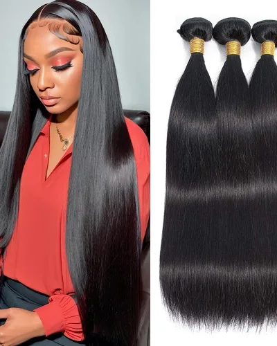 Straight Brazilian Human Hair Bundle(Value)