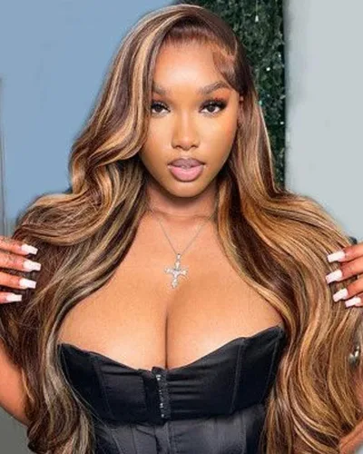 Body wave Highlight Honey Blonde 13*4 Wigs