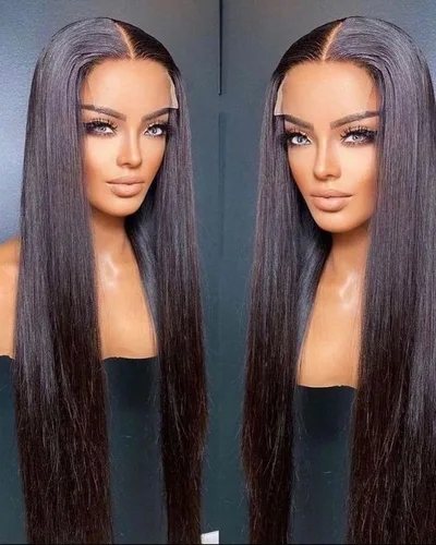 Straight 5X5 Lace Closure Glueless Wigs Virgin Human Hair