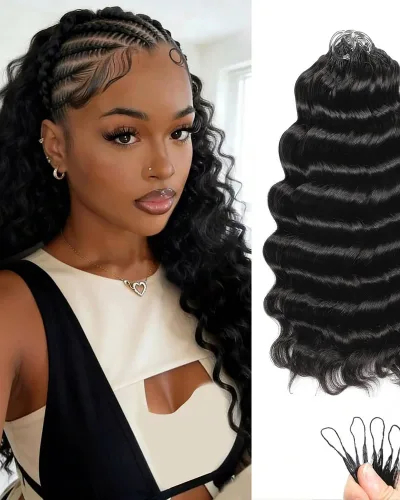Deep Wave Feather Crochet Human Hair Extension