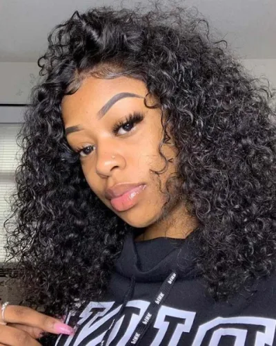 Water Wave 5X5 Lace Closure Glueless Wigs Virgin Human Hair