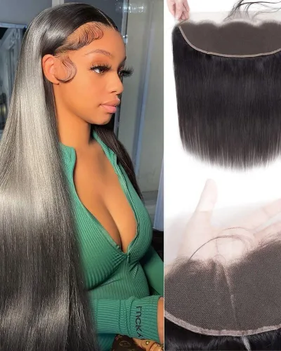 13*4 Straight Human Hair Lace Frontal