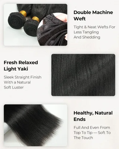 YAKI 100% Brazilian Human Hair Bundle(Value)