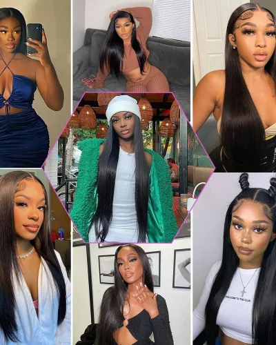 8A Straight Wigs 13x4 Lace Front 130% density