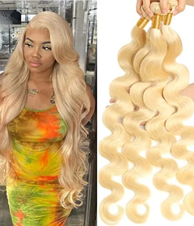 613 Blonde Body Wave Bundle Indian Virgin Human Hair(Premium)