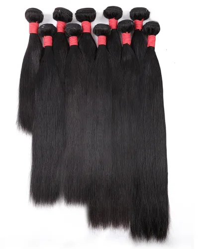 10 Bundles Deal -10A Indian Virgin Hair (Varied Length 12"-22") Straight/Body/Deep